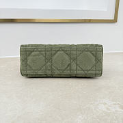 Fortok Dior Adiorable Top Handle Mini Bag Green Suede-Effect Calfskin 22.5 x 13 x 9cm - 4