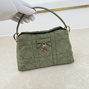 Fortok Dior Adiorable Top Handle Mini Bag Green Suede-Effect Calfskin 22.5 x 13 x 9cm - 3