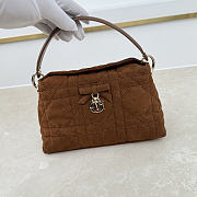 Fortok Dior Adiorable Top Handle Mini Bag Brown Suede-Effect Calfskin 22.5 x 13 x 9cm - 6