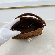 Fortok Dior Adiorable Top Handle Mini Bag Brown Suede-Effect Calfskin 22.5 x 13 x 9cm - 4