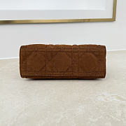 Fortok Dior Adiorable Top Handle Mini Bag Brown Suede-Effect Calfskin 22.5 x 13 x 9cm - 3