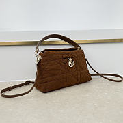 Fortok Dior Adiorable Top Handle Mini Bag Brown Suede-Effect Calfskin 22.5 x 13 x 9cm - 2