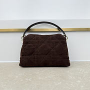Fortok Dior Adiorable Top Handle Mini Bag Dark Chocolate Brown Suede-Effect Calfskin 22.5 x 13 x 9cm - 5