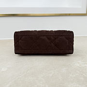 Fortok Dior Adiorable Top Handle Mini Bag Dark Chocolate Brown Suede-Effect Calfskin 22.5 x 13 x 9cm - 4