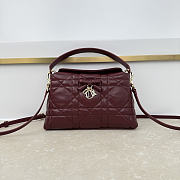 Fortok Dior Adiorable Top Handle Mini Bag Burgundy 22.5 x 13 x 9cm - 1