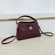 Fortok Dior Adiorable Top Handle Mini Bag Burgundy 22.5 x 13 x 9cm - 6
