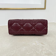 Fortok Dior Adiorable Top Handle Mini Bag Burgundy 22.5 x 13 x 9cm - 4
