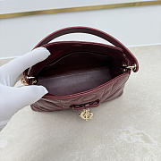 Fortok Dior Adiorable Top Handle Mini Bag Burgundy 22.5 x 13 x 9cm - 5
