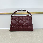 Fortok Dior Adiorable Top Handle Mini Bag Burgundy 22.5 x 13 x 9cm - 3