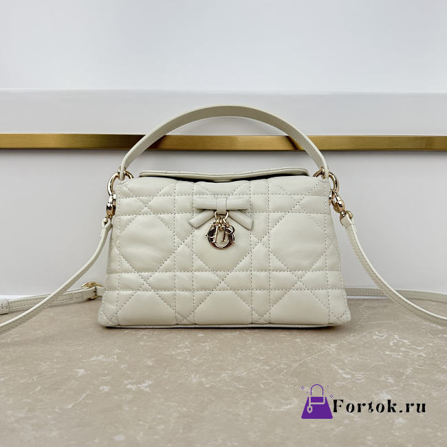 Fortok Dior Adiorable Top Handle Mini Bag White 22.5 x 13 x 9cm - 1