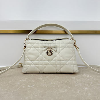 Fortok Dior Adiorable Top Handle Mini Bag White 22.5 x 13 x 9cm