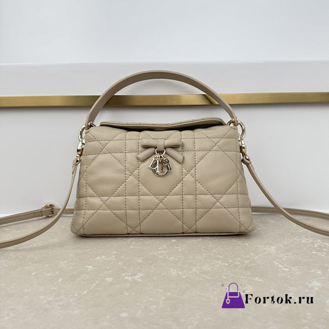 Fortok Dior Adiorable Top Handle Mini Bag Camel-Beige 22.5 x 13 x 9cm - 1