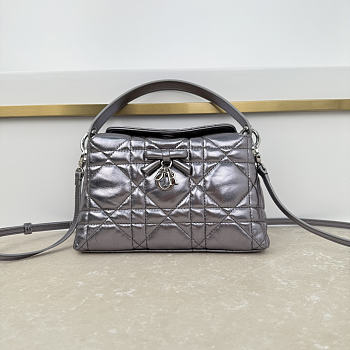 Fortok Dior Adiorable Top Handle Mini Bag Metallic Silver 22.5 x 13 x 9cm