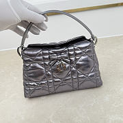 Fortok Dior Adiorable Top Handle Mini Bag Metallic Silver 22.5 x 13 x 9cm - 5