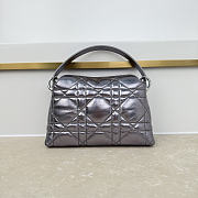 Fortok Dior Adiorable Top Handle Mini Bag Metallic Silver 22.5 x 13 x 9cm - 4