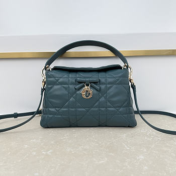 Fortok Dior Adiorable Top Handle Mini Bag Greyish Lake Green 22.5 x 13 x 9cm