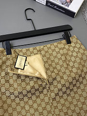 Fortok Gucci Sand-colored GG Cotton Canvas Midi Skirt  - 3