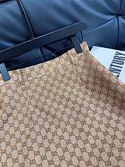 Fortok Gucci Sand-colored GG Cotton Canvas Mini Skirt  - 6