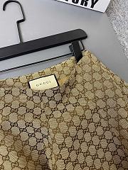 Fortok Gucci Sand-colored GG Cotton Canvas Flounced Skirt - 4