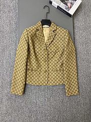 Fortok Gucci GG Canvas Tailored Jacket Beige - 1