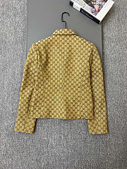 Fortok Gucci GG Canvas Tailored Jacket Beige - 6