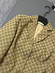 Fortok Gucci GG Canvas Tailored Jacket Beige - 4
