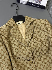 Fortok Gucci GG Canvas Tailored Jacket Beige - 3