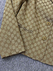 Fortok Gucci GG Canvas Tailored Jacket Beige - 2