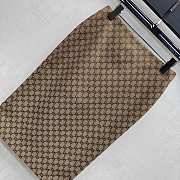 Fortok Gucci Dark Brown GG Cotton Canvas Midi Skirt - 3