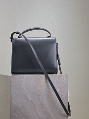Fortok Saint Laurent Cassandra Top-handle Bag Grey Leather and Suede 24.5×20×11.5cm - 5