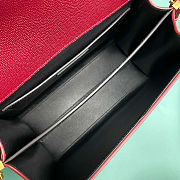 Fortok Saint Laurent Cassandra Top-handle Bag Burgundy Grained Leather 24.5×20×11.5cm - 3