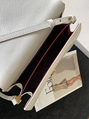 Fortok Saint Laurent Cassandra Top-handle Bag White Grained Leather 24.5×20×11.5cm - 3
