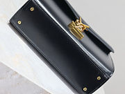 Fortok Saint Laurent Cassandra Top-handle Bag Black Smooth Leather 20×16×7.5cm - 6