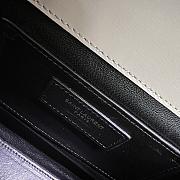 Fortok Saint Laurent Cassandra Top-handle Bag Grey Smooth Leather 20×16×7.5cm - 3