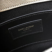 Fortok Saint Laurent Cassandra Top-handle Bag Beige Grained Leather 20×16×7.5cm - 2
